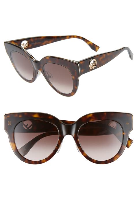 fendi dark havana sunglasses on face|Fendi 2019 collection sunglasses.